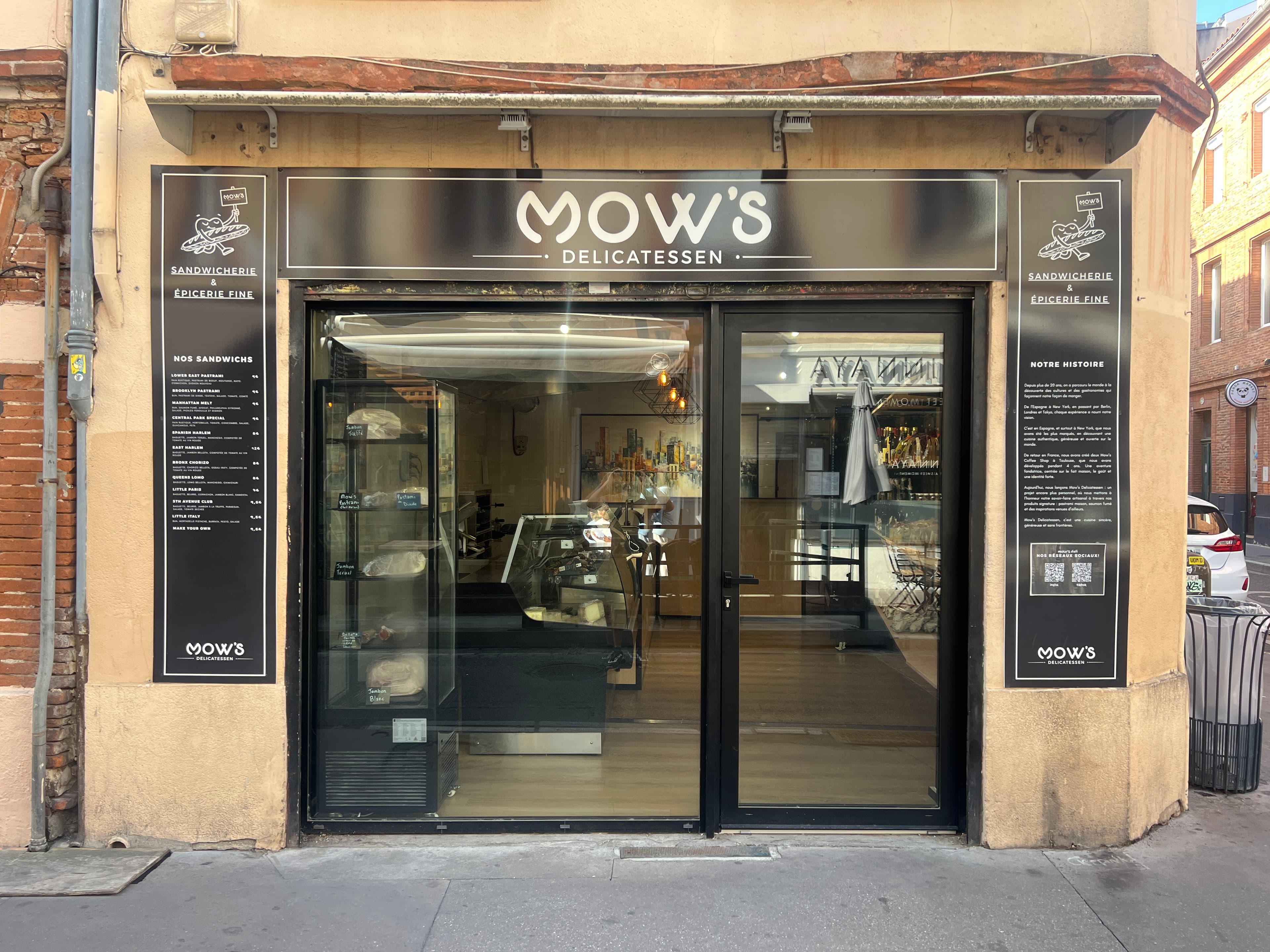 Storefront of the property, a former deli and fine grocery in Toulouse